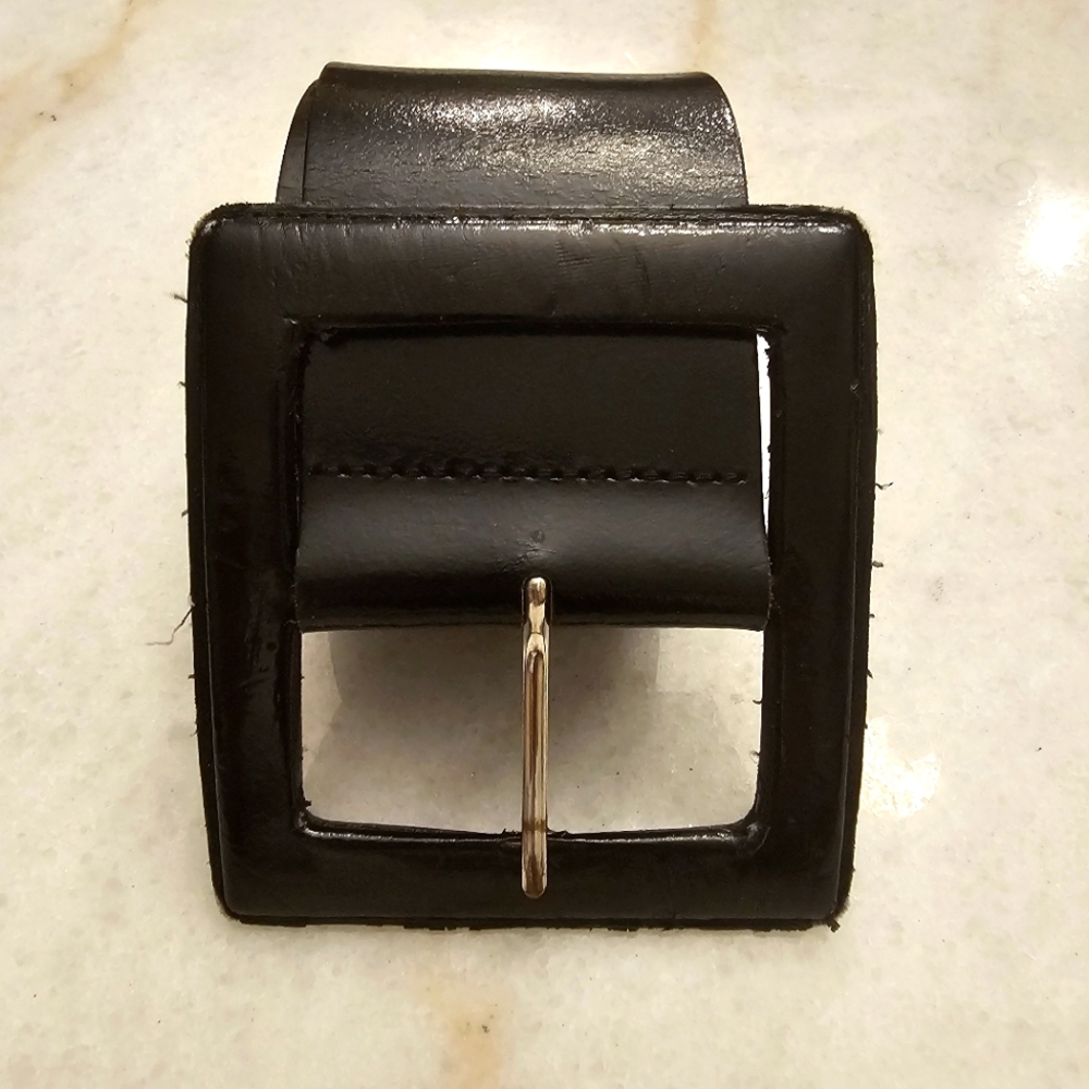 Oasis Wide Black Patent Leather Belt